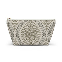 Mumbai Lace Accessory Pouch w T-bottom in Brown